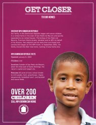 NPH Dominican Republic Fact Sheet - Friends of the Orphans