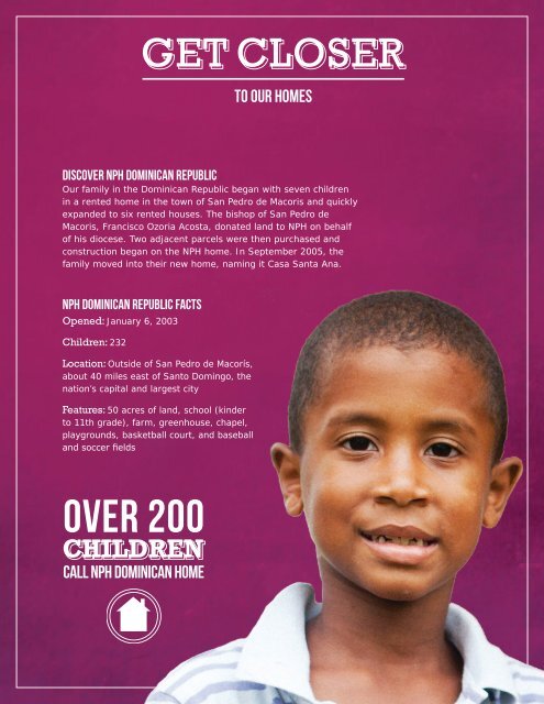 NPH Dominican Republic Fact Sheet - Friends of the Orphans
