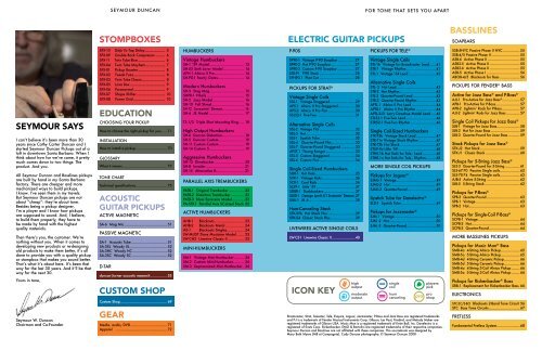 Seymour Duncan Tone Chart