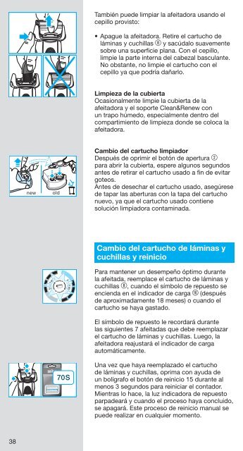 Series 7 - Braun Consumer Service spare parts use instructions ...