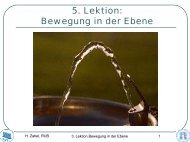 5. Lektion: Bewegung in der Ebene - SFB 491