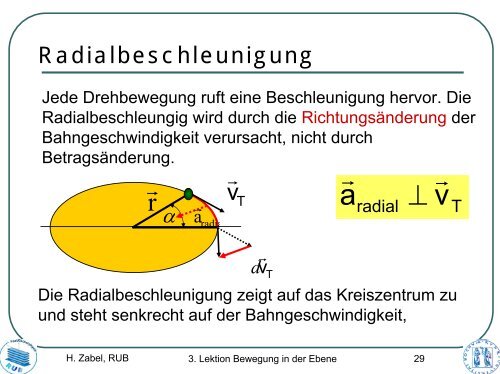 5. Lektion: Bewegung in der Ebene - SFB 491