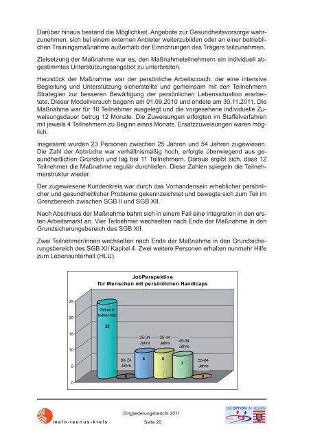 Optionskommune Landkreis Main-Taunus - jobcenter | SGB II Reform