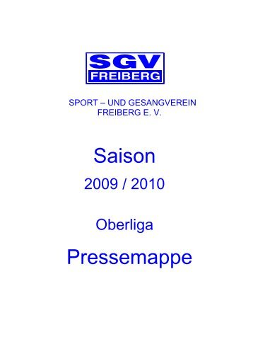 Sport - SGV Freiberg e.V.