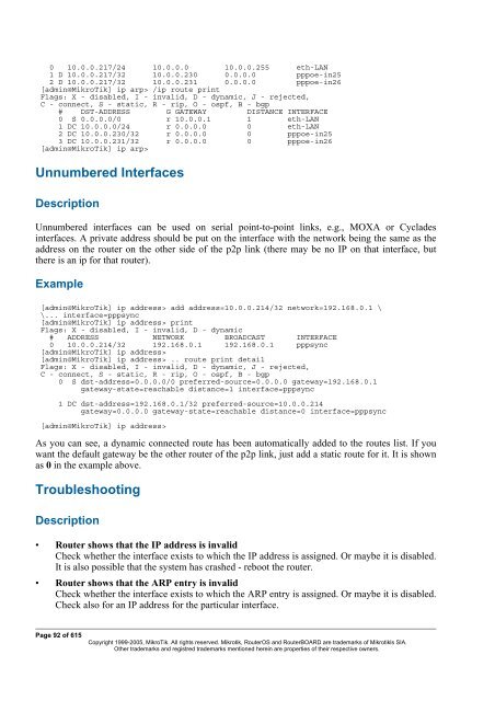 MikroTik RouterOSâ¢ v2.9