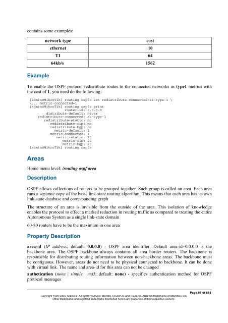 MikroTik RouterOSâ¢ v2.9