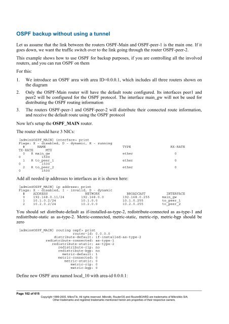 MikroTik RouterOSâ¢ v2.9