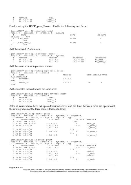 MikroTik RouterOSâ¢ v2.9