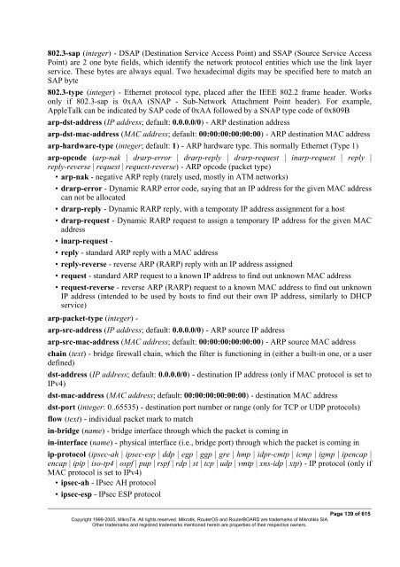 MikroTik RouterOSâ¢ v2.9