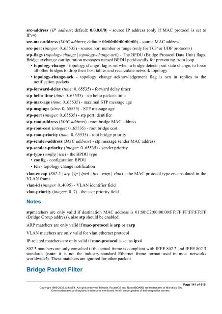 MikroTik RouterOSâ¢ v2.9