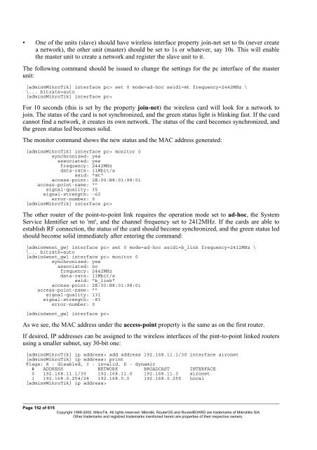 MikroTik RouterOSâ¢ v2.9