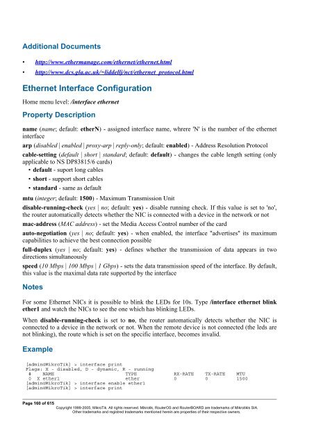 MikroTik RouterOSâ¢ v2.9