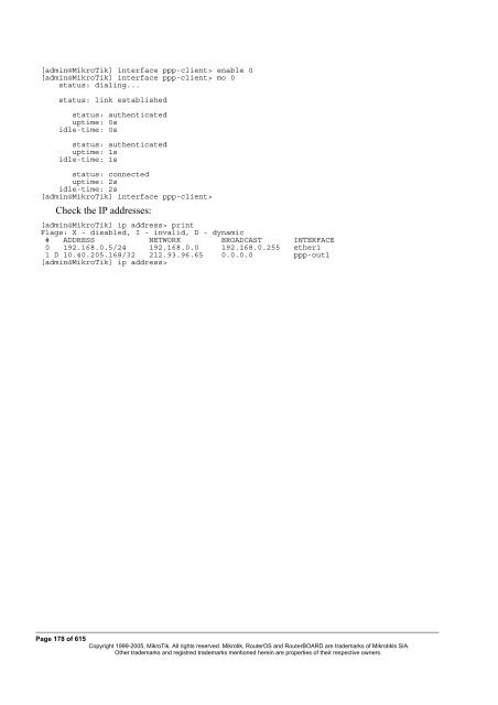 MikroTik RouterOSâ¢ v2.9