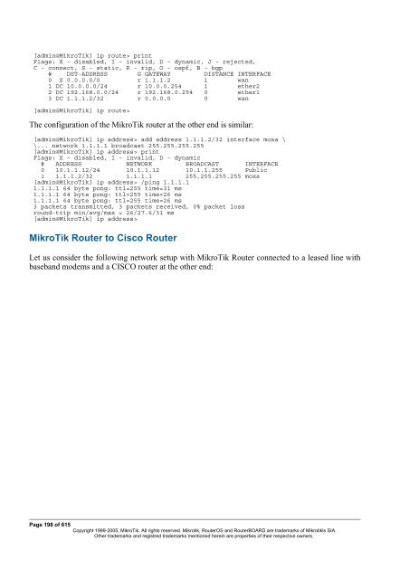 MikroTik RouterOSâ¢ v2.9