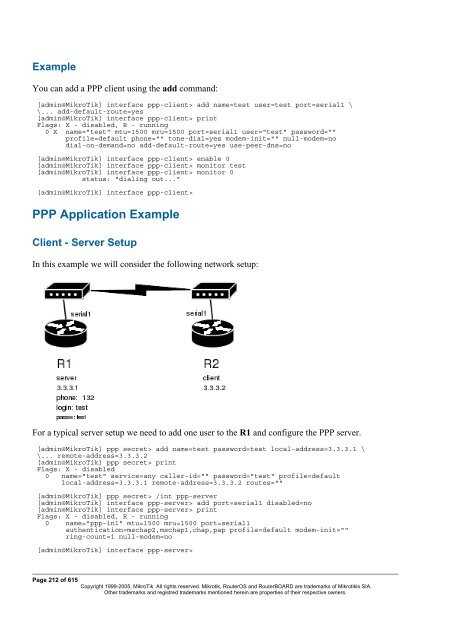 MikroTik RouterOSâ¢ v2.9