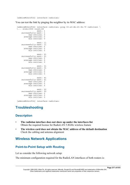 MikroTik RouterOSâ¢ v2.9