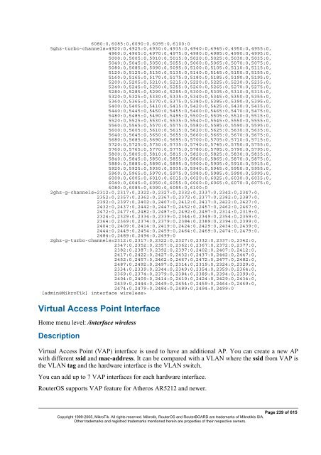 MikroTik RouterOSâ¢ v2.9