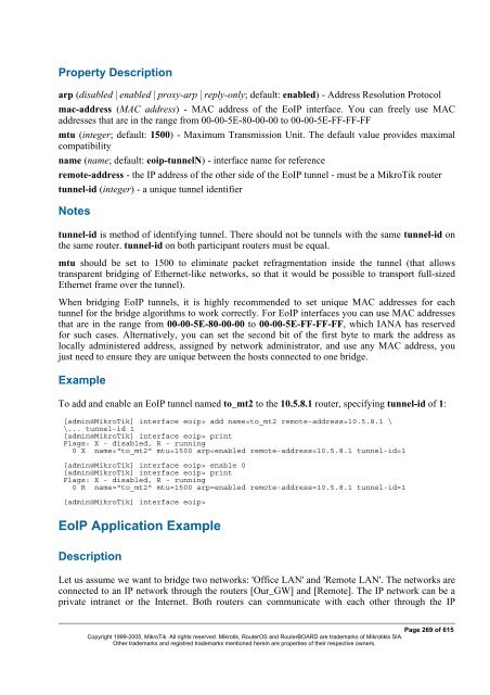 MikroTik RouterOSâ¢ v2.9