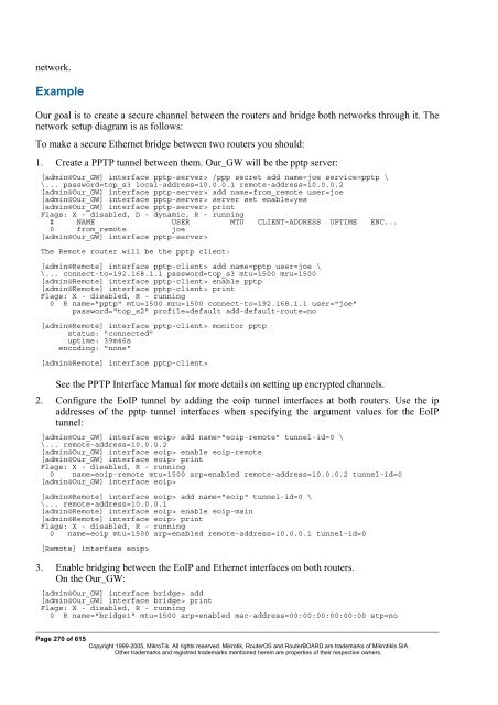 MikroTik RouterOSâ¢ v2.9