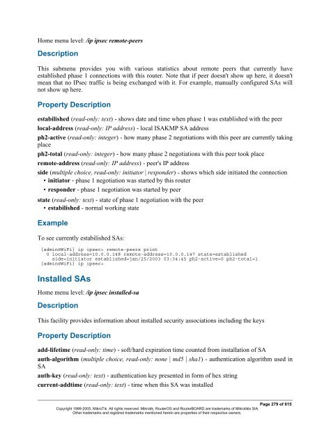 MikroTik RouterOSâ¢ v2.9