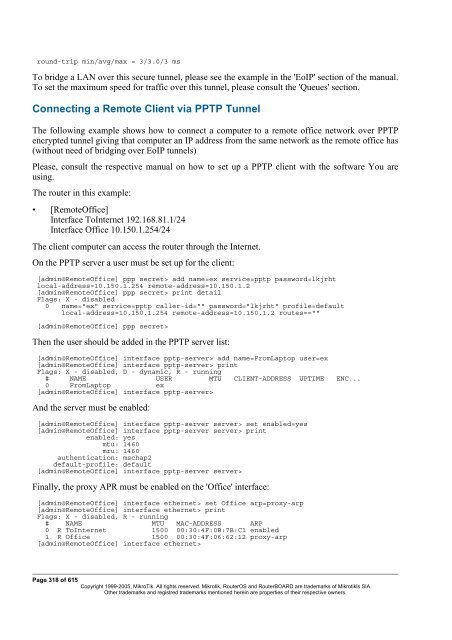 MikroTik RouterOSâ¢ v2.9