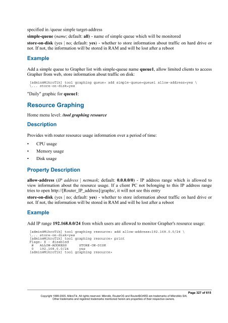 MikroTik RouterOSâ¢ v2.9