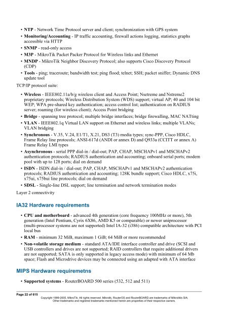 MikroTik RouterOSâ¢ v2.9