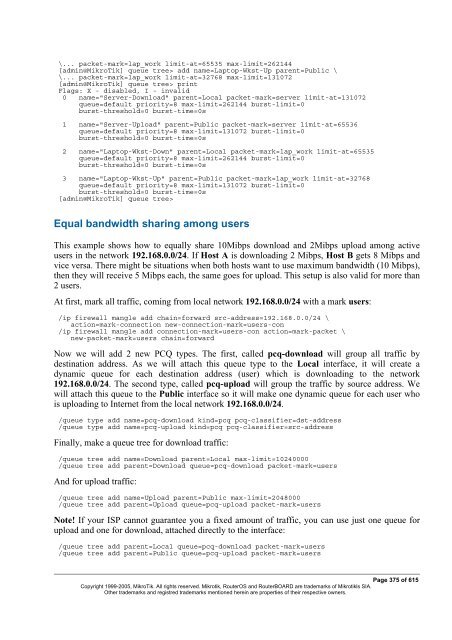 MikroTik RouterOSâ¢ v2.9