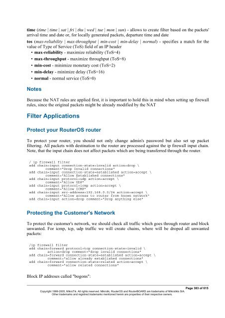 MikroTik RouterOSâ¢ v2.9