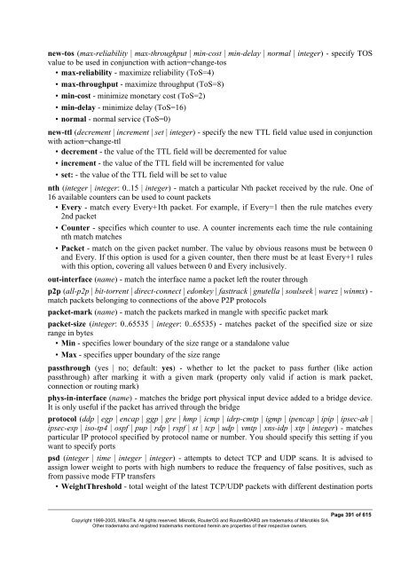 MikroTik RouterOSâ¢ v2.9