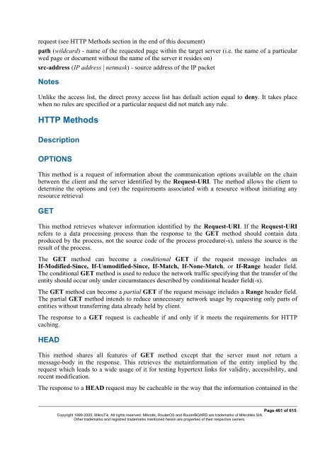 MikroTik RouterOSâ¢ v2.9