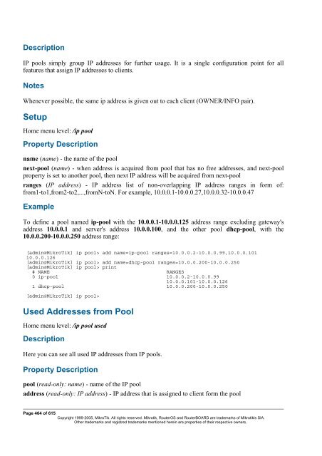 MikroTik RouterOSâ¢ v2.9