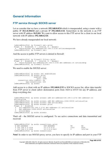 MikroTik RouterOSâ¢ v2.9