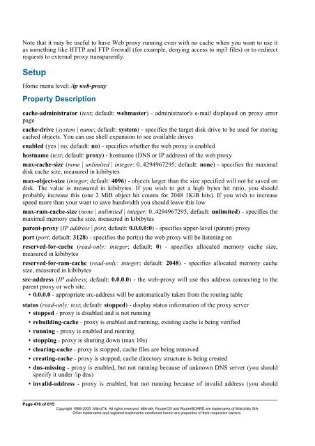 MikroTik RouterOSâ¢ v2.9