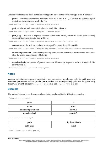 MikroTik RouterOSâ¢ v2.9