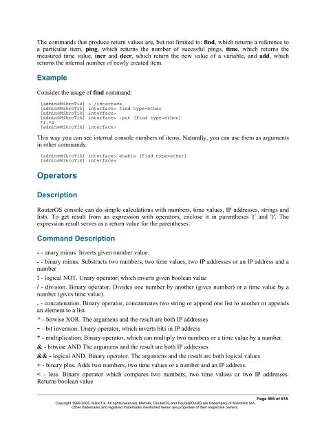 MikroTik RouterOSâ¢ v2.9