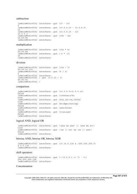 MikroTik RouterOSâ¢ v2.9