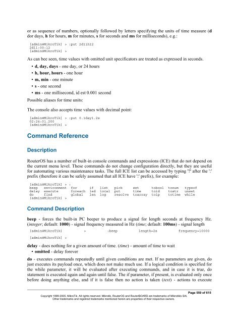 MikroTik RouterOSâ¢ v2.9