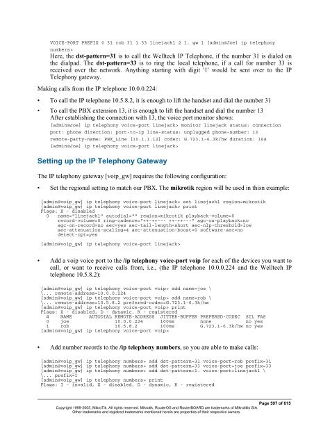 MikroTik RouterOSâ¢ v2.9