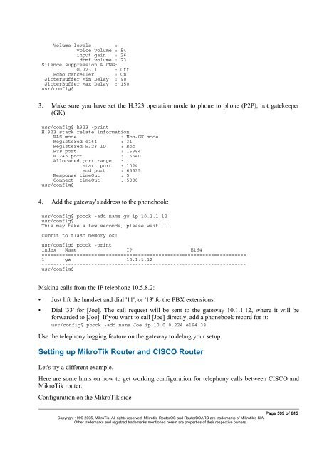 MikroTik RouterOSâ¢ v2.9