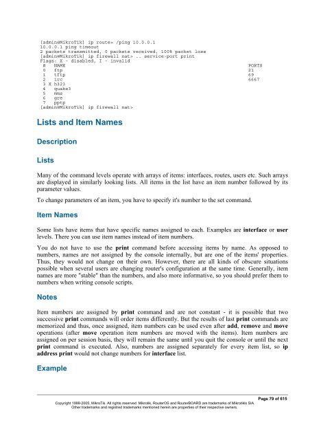 MikroTik RouterOSâ¢ v2.9