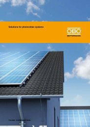 Solutions for photovoltaic systems - OBO Bettermann
