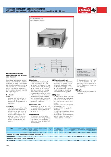 Helios lÃ©gcsatorna ventilÃ¡torok H-magyar