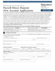 Payroll Direct Deposit New Account Application - Piper Jaffray