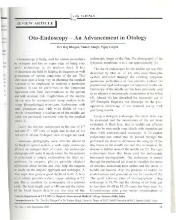 98 Oto-Endoscopy-An Advancement in Otology - JK Science