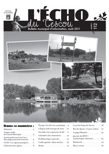 Bulletin municipal d'information, aoÃ»t 2011 Dans ... - OPI des Tescou's