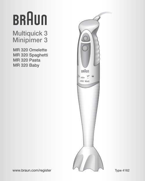 Multiquick Minipimer - Braun Consumer Service spare parts use