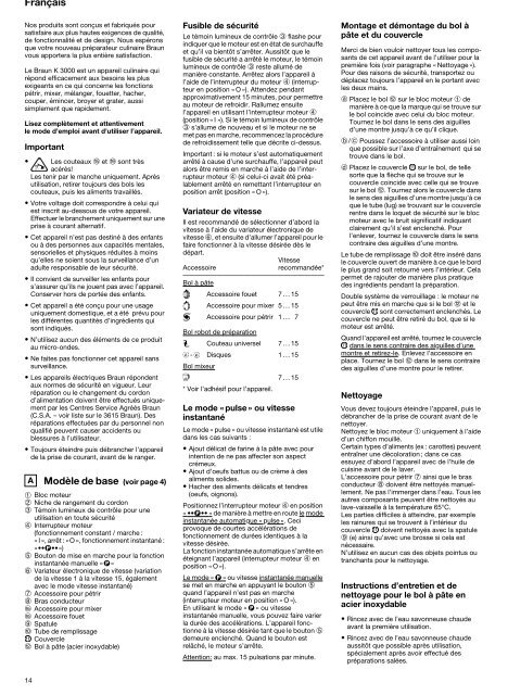 Multiquick 7 - Braun Consumer Service spare parts use instructions ...
