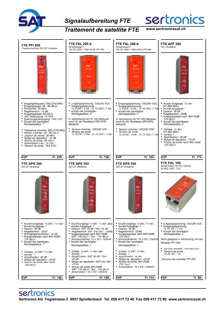 Antennenmessgerät FTE - Sertronics AG