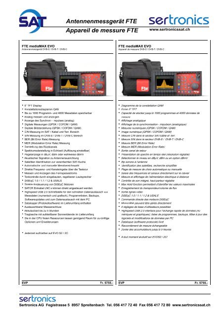 Antennenmessgerät FTE - Sertronics AG